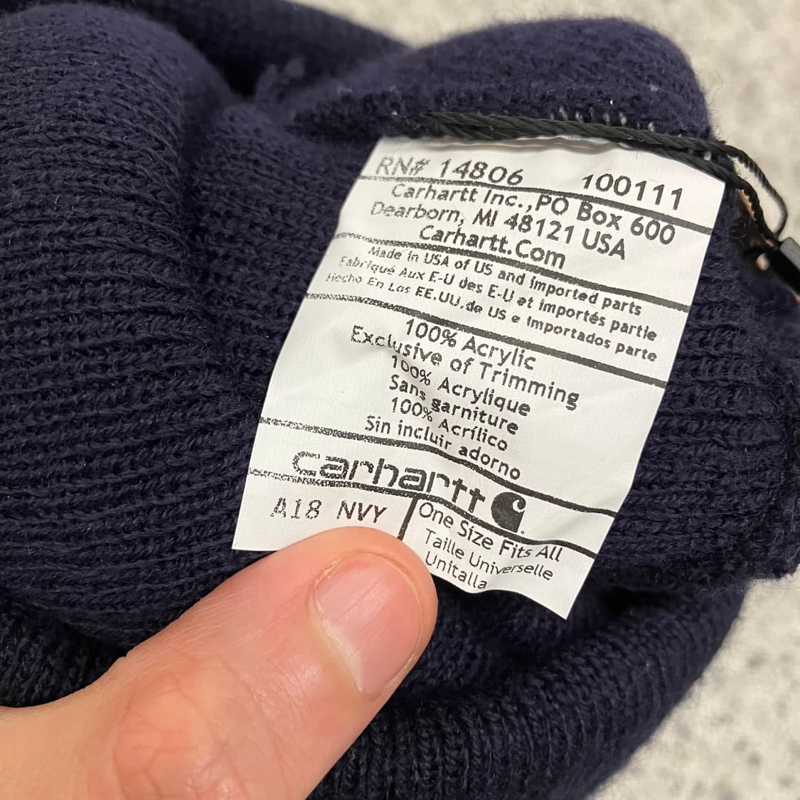 N67 칼하트 비니 네이비 상품이미지2