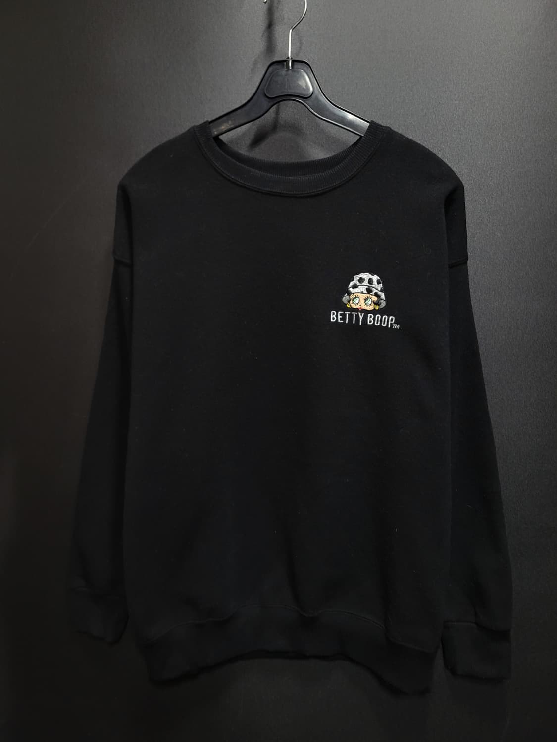 BETTY BOOP 베티붑 자수로고 입체 백로고 빅로고 오버핏 맨투맨 상품이미지9
