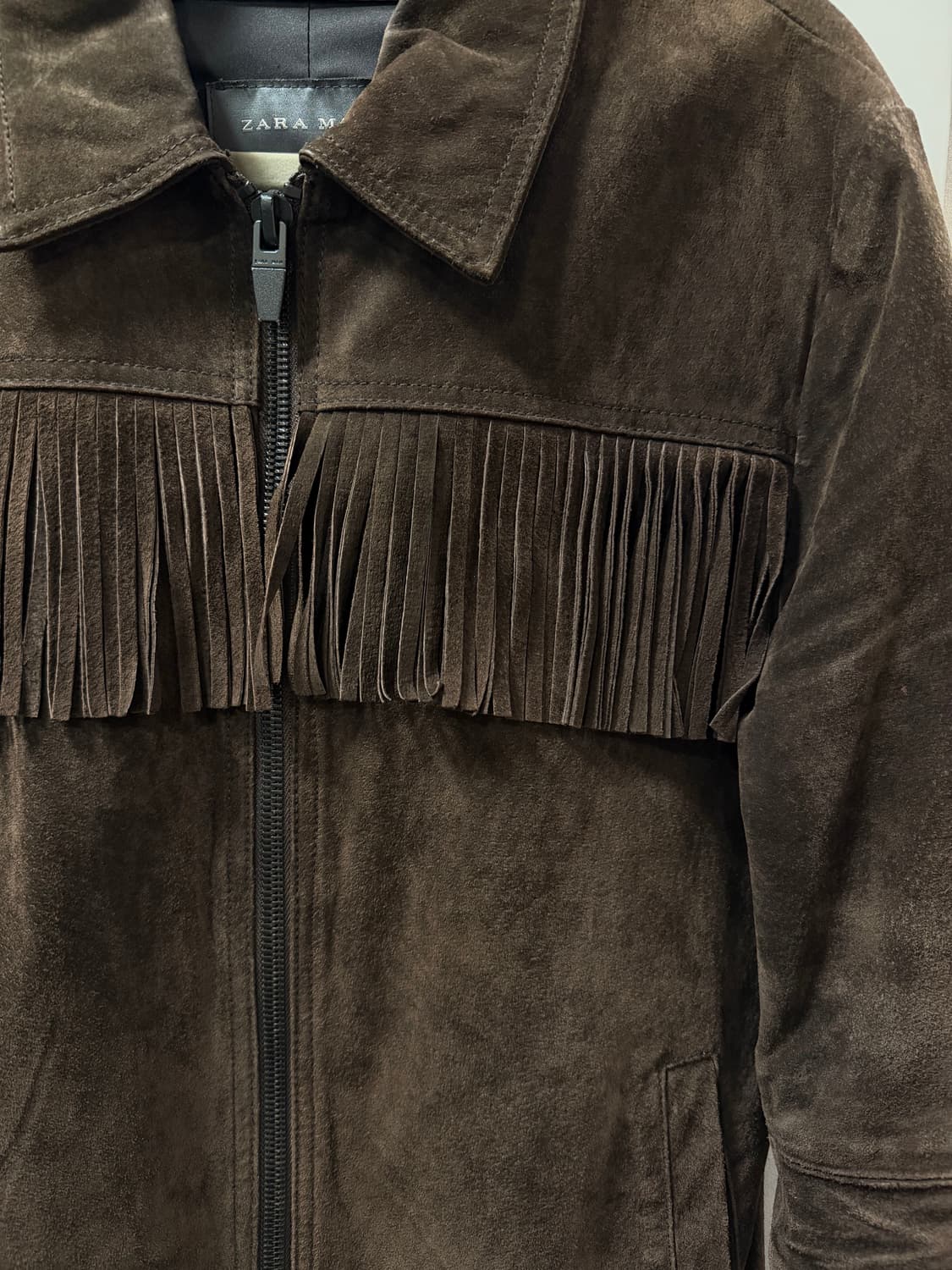 자라 리얼 스웨이드 프린지 자켓 상품이미지2