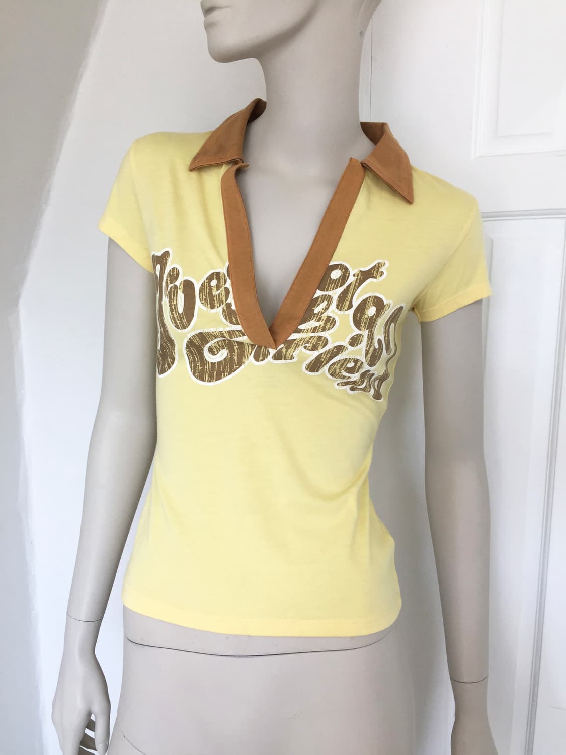 Miss Sixty Yellow Fitted Polo Shirt 상품이미지1