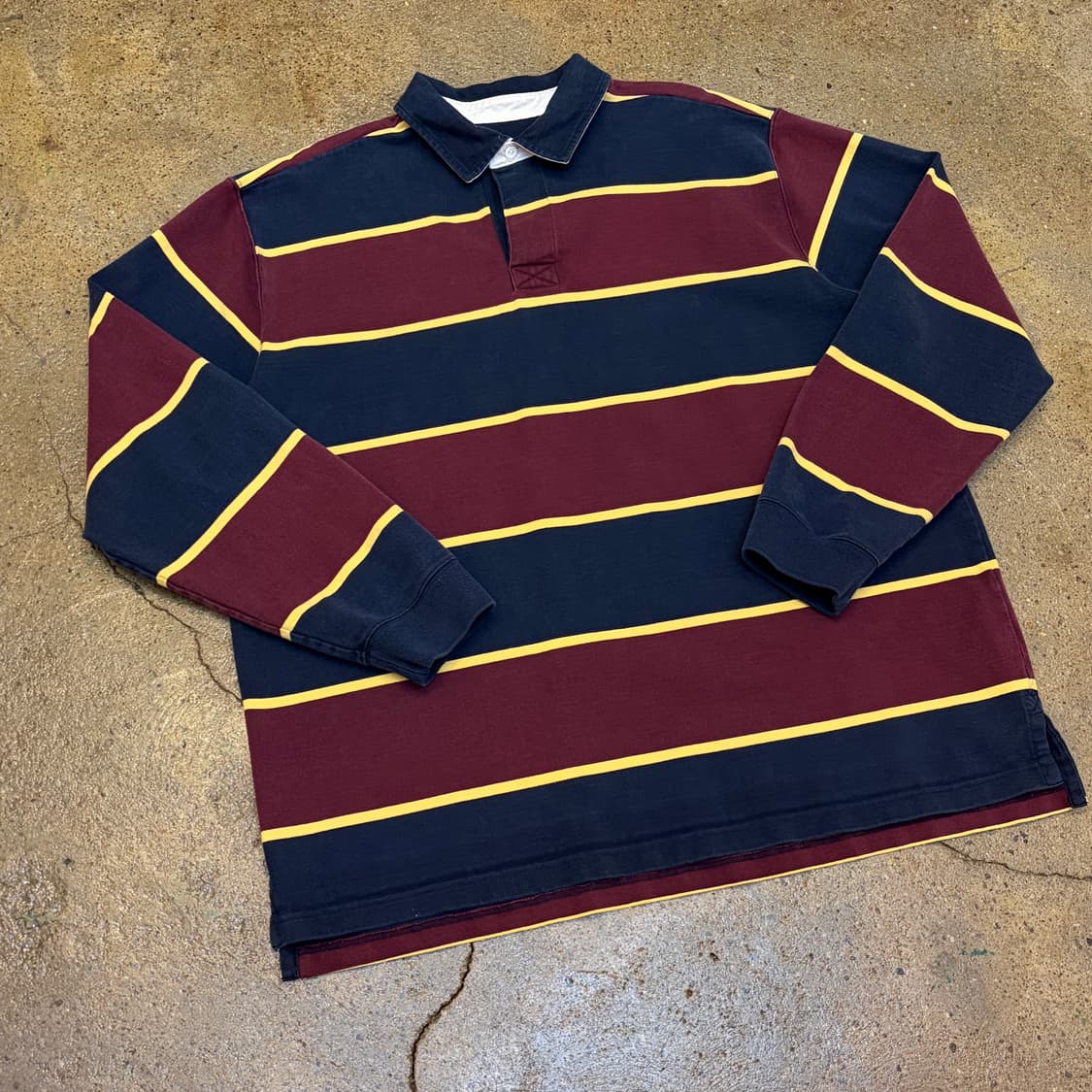 00s 미국 빈티지 엘엘빈 스트라이프 헤비코튼 럭비티 상품이미지3