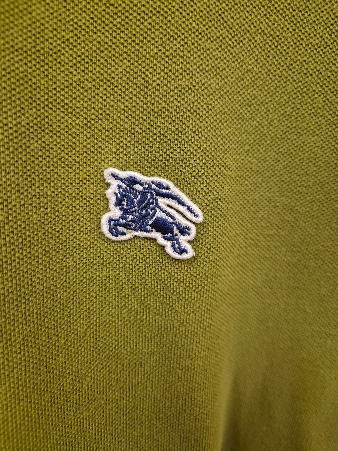 버버리 올리브 그린 반팔 폴로티셔츠 XL 상품이미지8