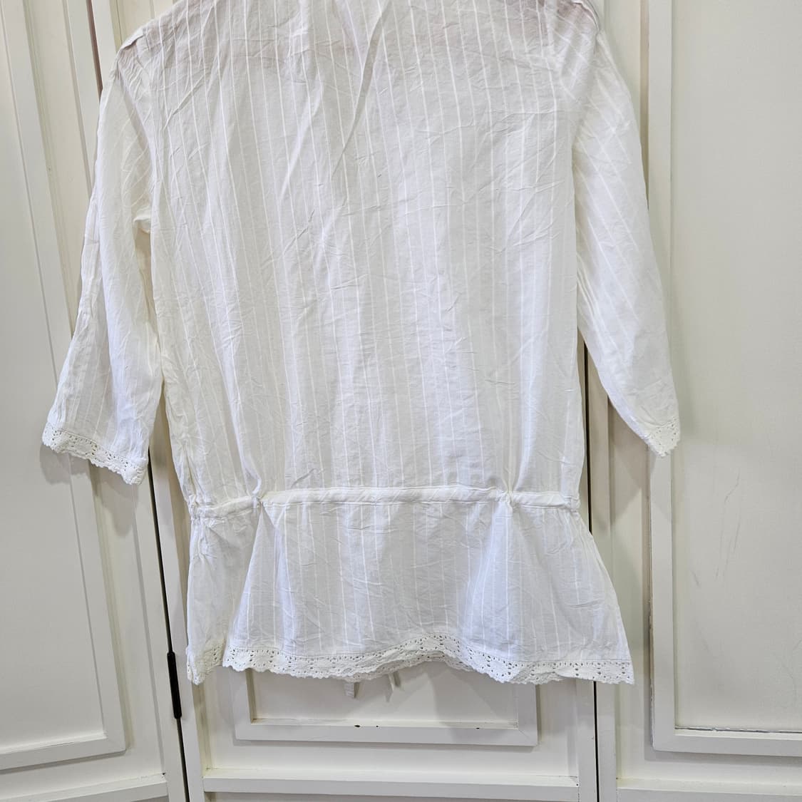 코튼 레이스 스트링 블라우스 상품이미지6