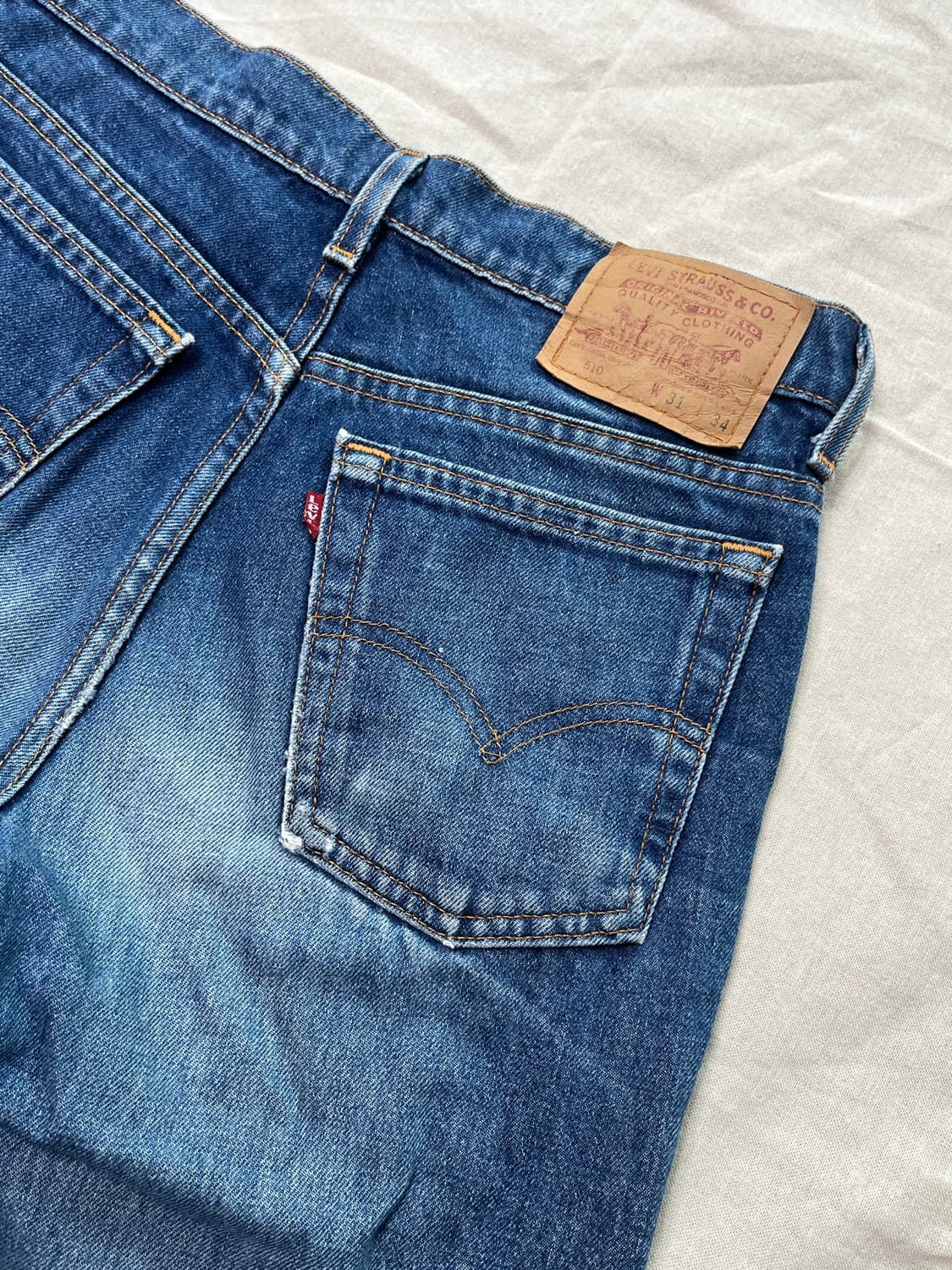 [90's USA] Levi's 오리지널 Lot 510 인디고 디스트로이 상품이미지1
