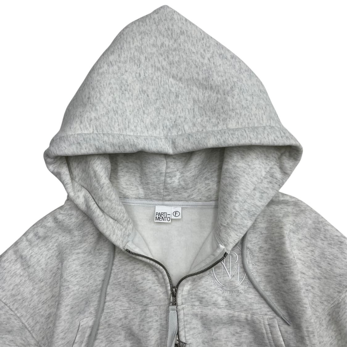 파르티멘토 백멜란지 크롭 투웨이 후드집업 상품이미지5