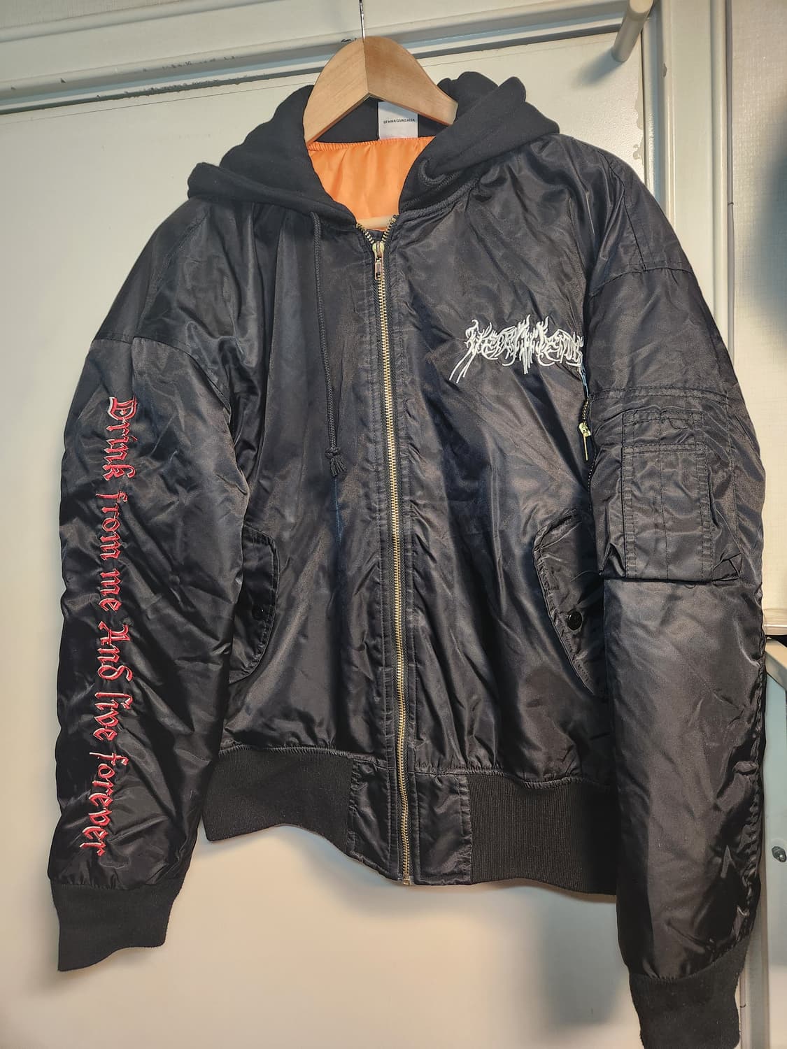 빈티지 다크니스 후드 봄버자켓 상품이미지1