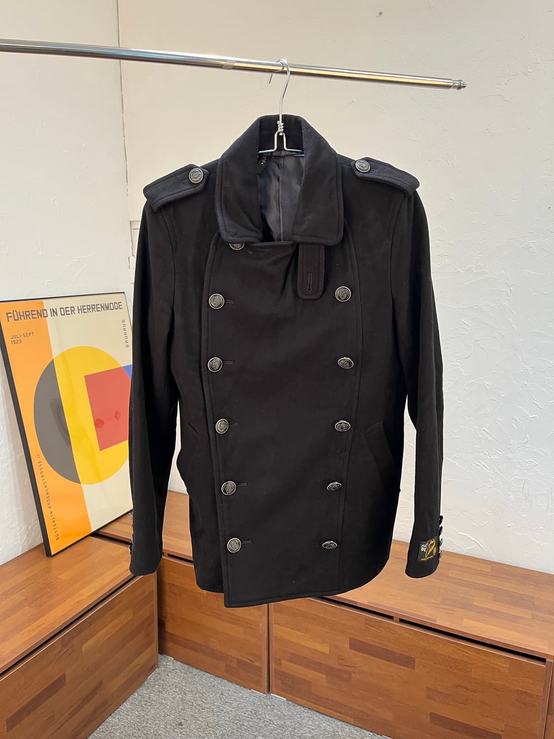 glamb 나폴레옹 더블 버튼 멜톤 울 피코트 상품이미지1