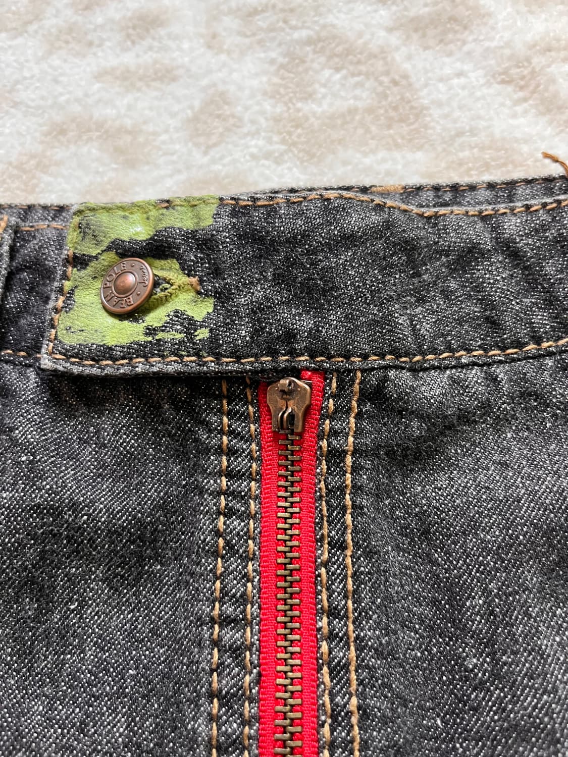 Bean Pole Pocket dark denim skirt 상품이미지3