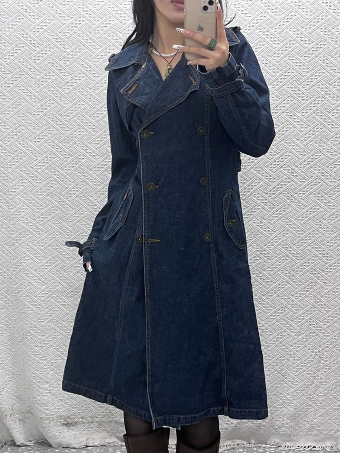 리바이스 레드탭 페미닌 벨티드 데님 트렌치코트 95 C11120 상품이미지1
