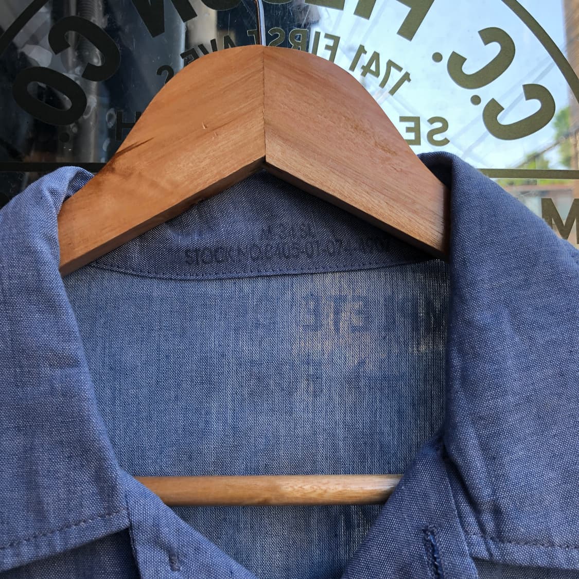 90s USN Chambray Shirt-M 상품이미지3