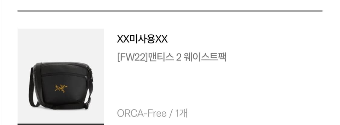 아크테릭스 맨티스2웨이스트백 상품이미지1