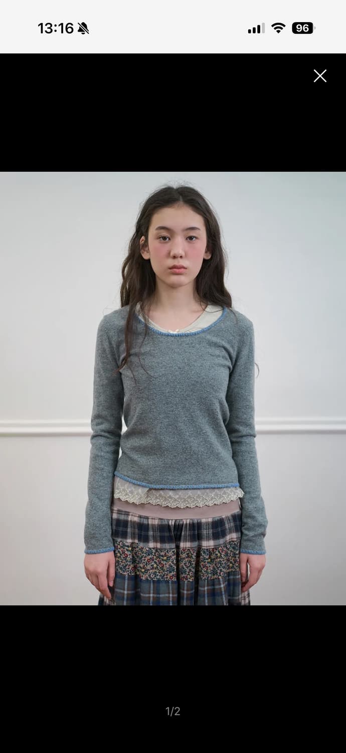 노컨텐츠 스티치 니트 _ 그레이 상품이미지1