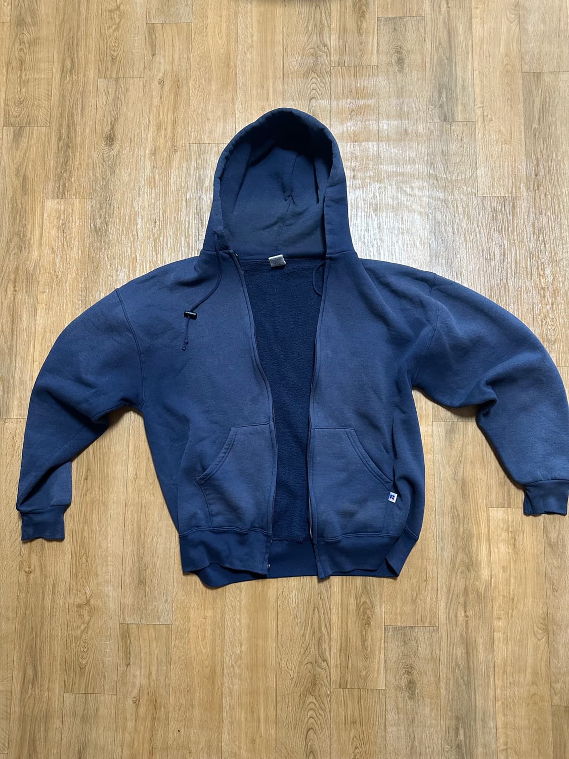 90s sunfaded russell hoodie zip up L 상품이미지4