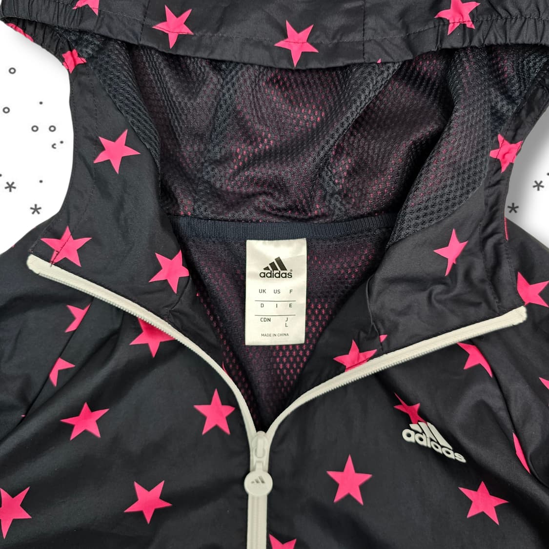 L ADIDAS 아디다스 별 패턴 후드집업 상품이미지2