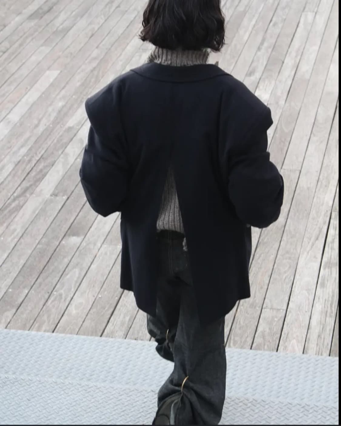 더블렛 24fw DOUBLET 온센 노렌 더블 브레스티드 울 블레이저 자 상품이미지3