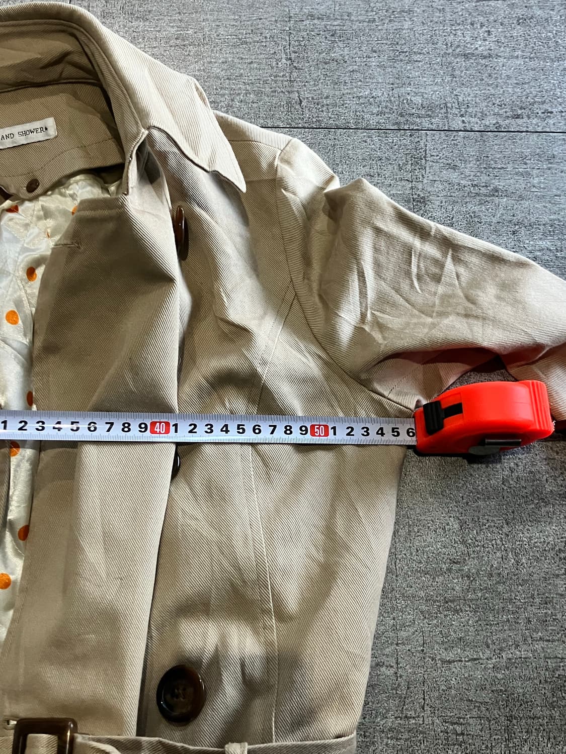 일본판 Islandshower 긱시크보헤미안 모리걸 도트 트렌치코트 상품이미지3