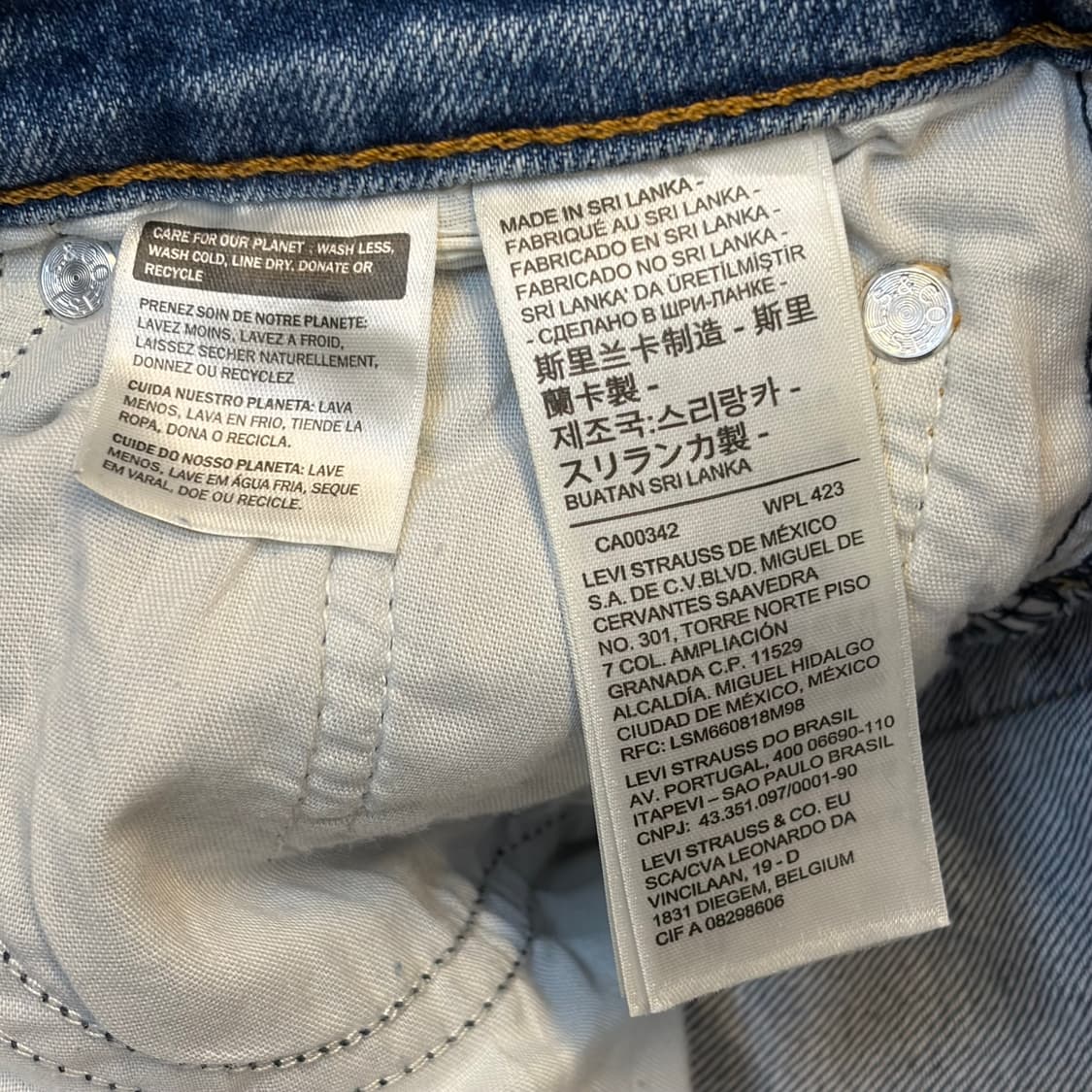 USA 빈티지 리바이스 웻지스트레이트 여성 스판 청바지 상품이미지7