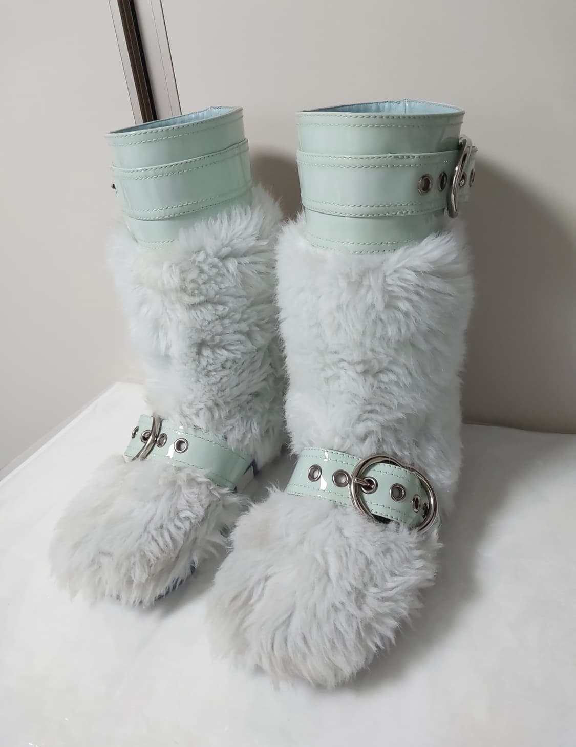 [감정서O] 미우미우 폭스퍼 페이던트 레더 부츠 상품이미지5