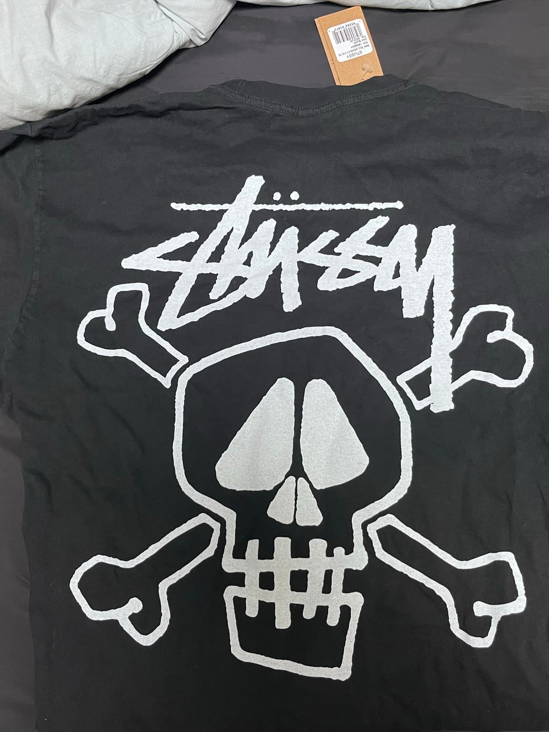 스투시 스컬 & 본즈 피그먼트 다이드 티셔츠 블랙 M 상품이미지2