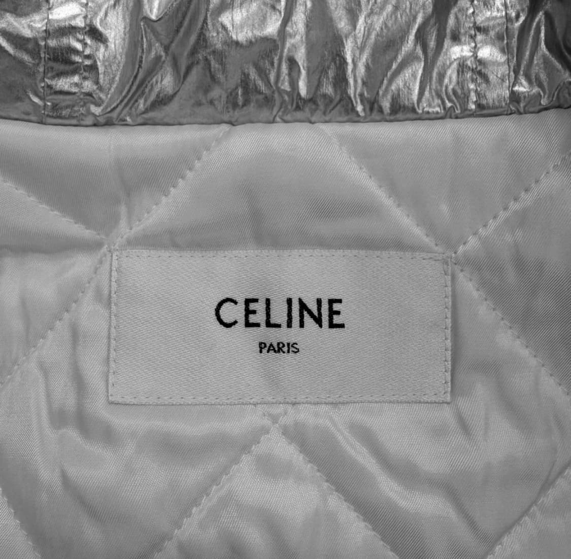 [34] 셀린느 여성 나일론 크롭 스케이터 후드 집업 봄버 자켓 실버 상품이미지7