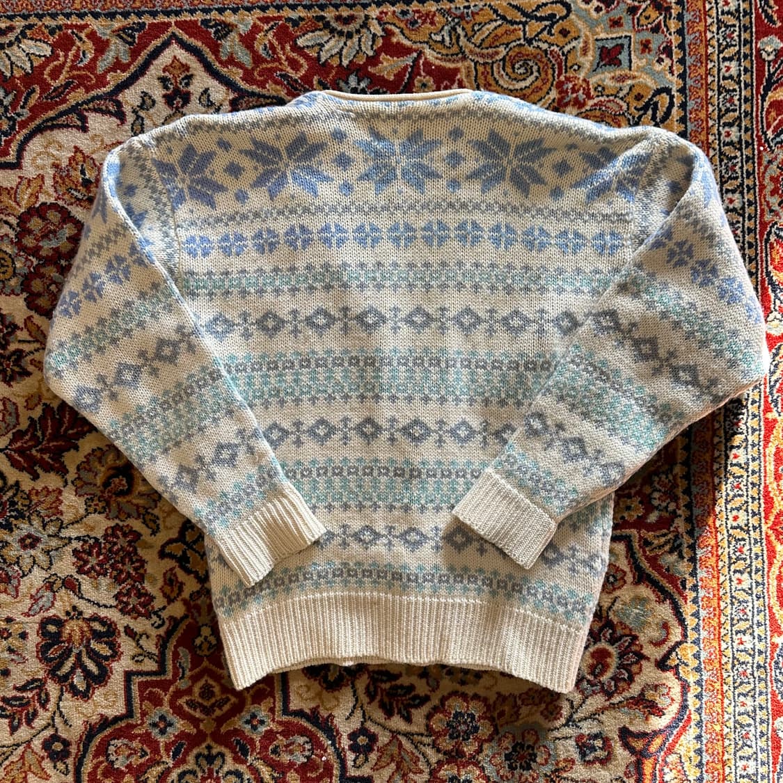 90s Old GAP 노르딕 울 가디건 - L 상품이미지6