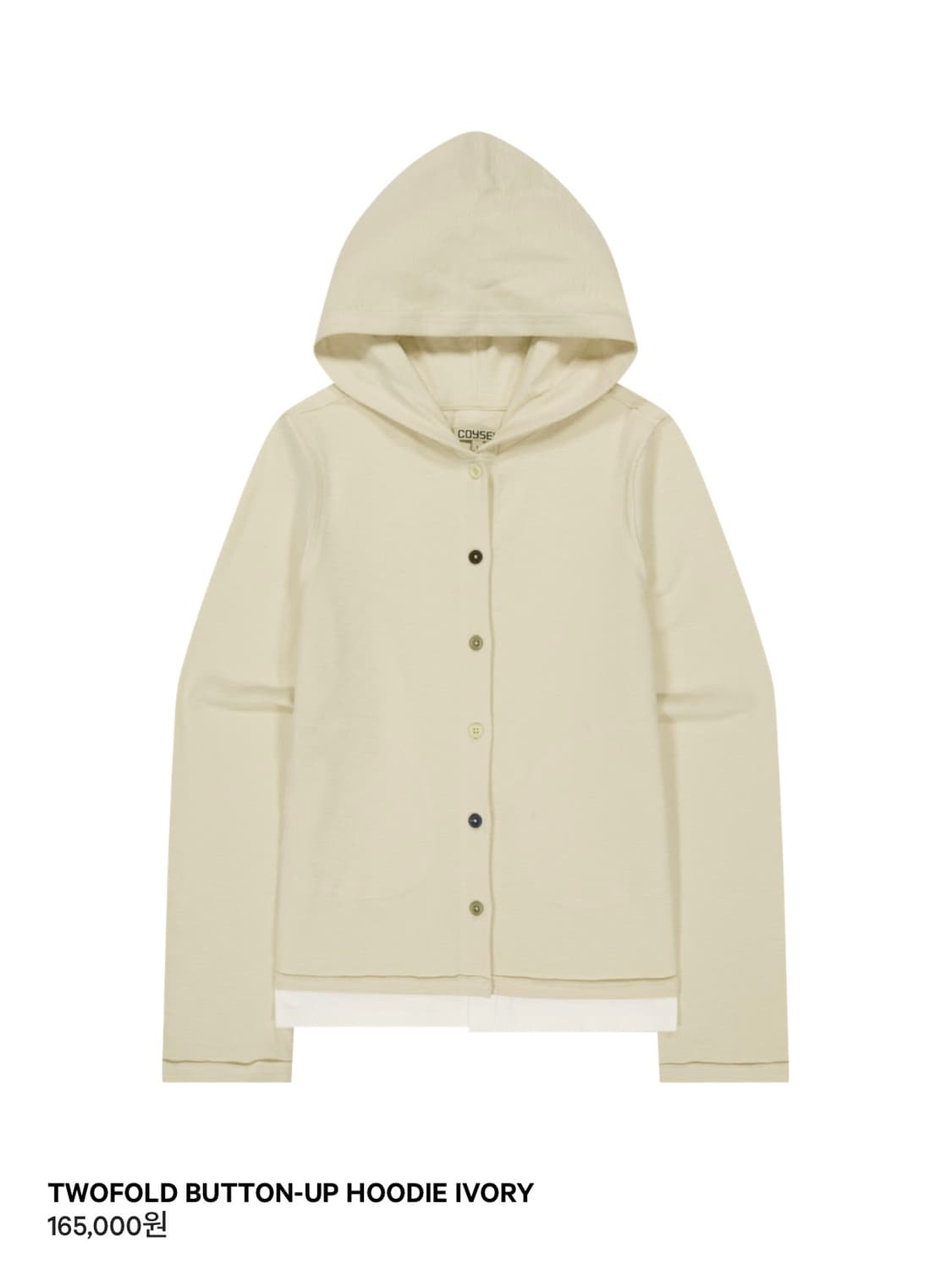 코이세이오 버튼업 후디 아이보리  상품이미지1