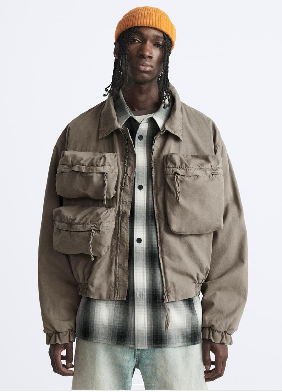 M 자라 카키 포켓 유틸리티 자켓 상품이미지3