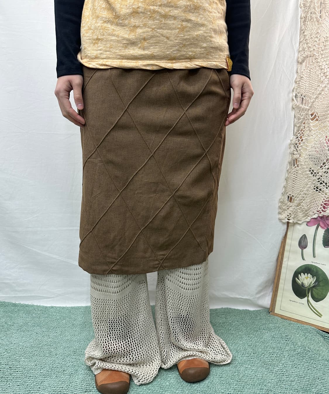 waffle skirt 상품이미지1