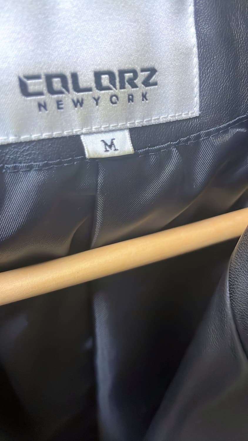컬러즈 뉴욕 COLORZ 블랙 레더 라이더 자켓 M 사이즈 상품이미지4