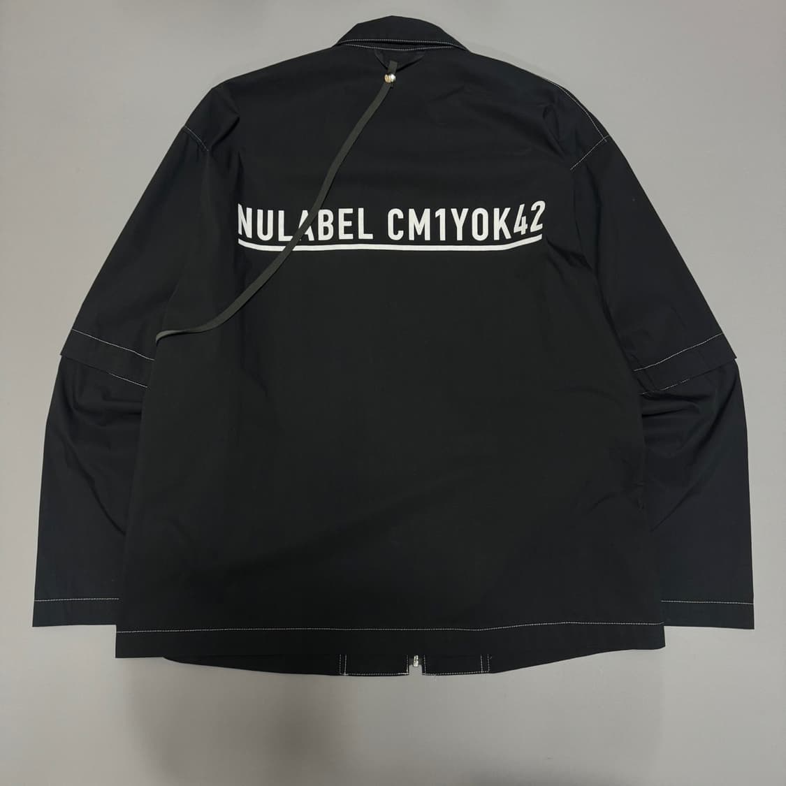 NULABEL CM1YOK42 블랙 레이어 코튼 혼방 집업 셔츠 자켓 상품이미지8
