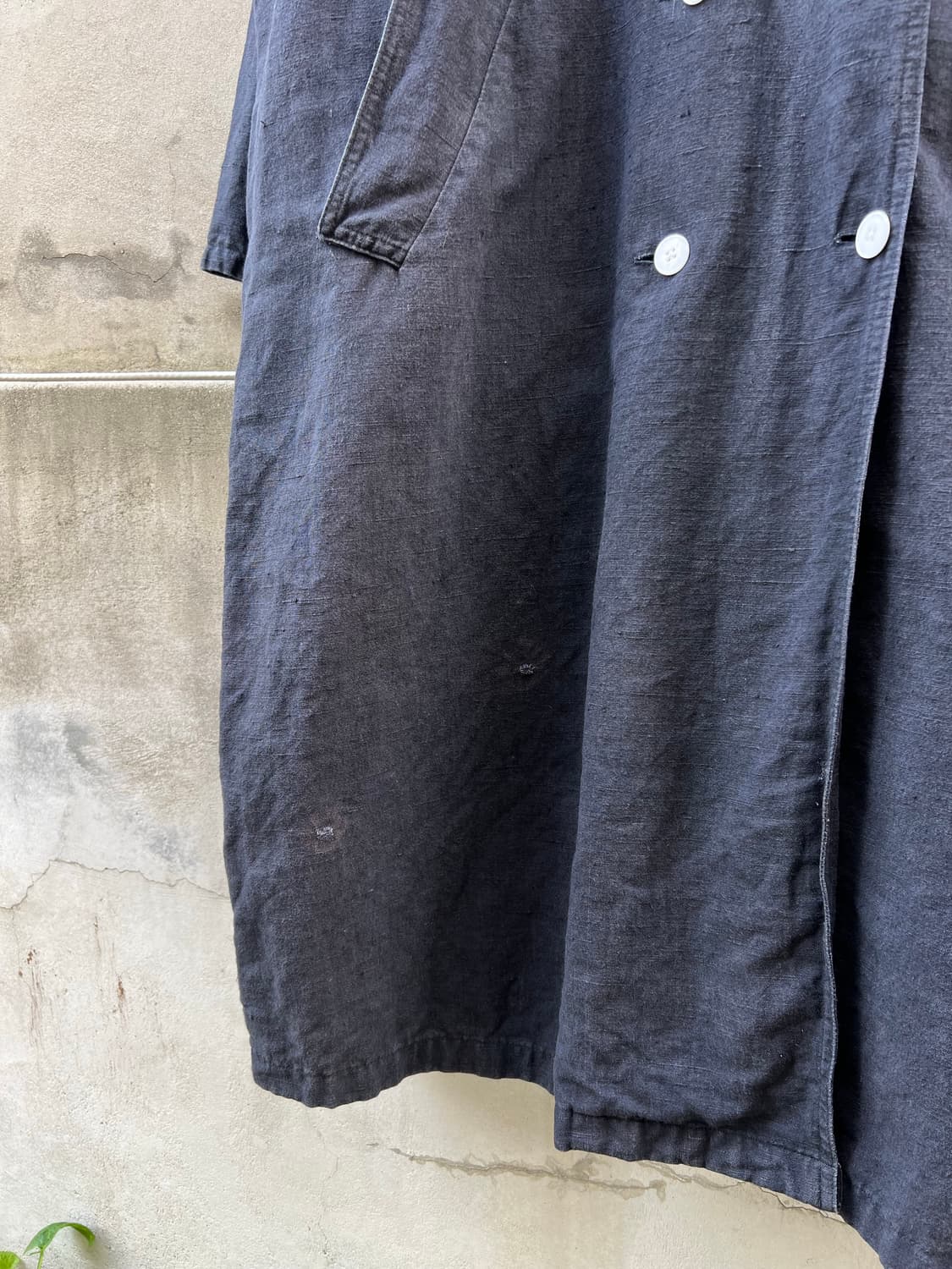 1980s BLACK FRENCH LINEN WIDE 블랙프렌치린넨코트 상품이미지6