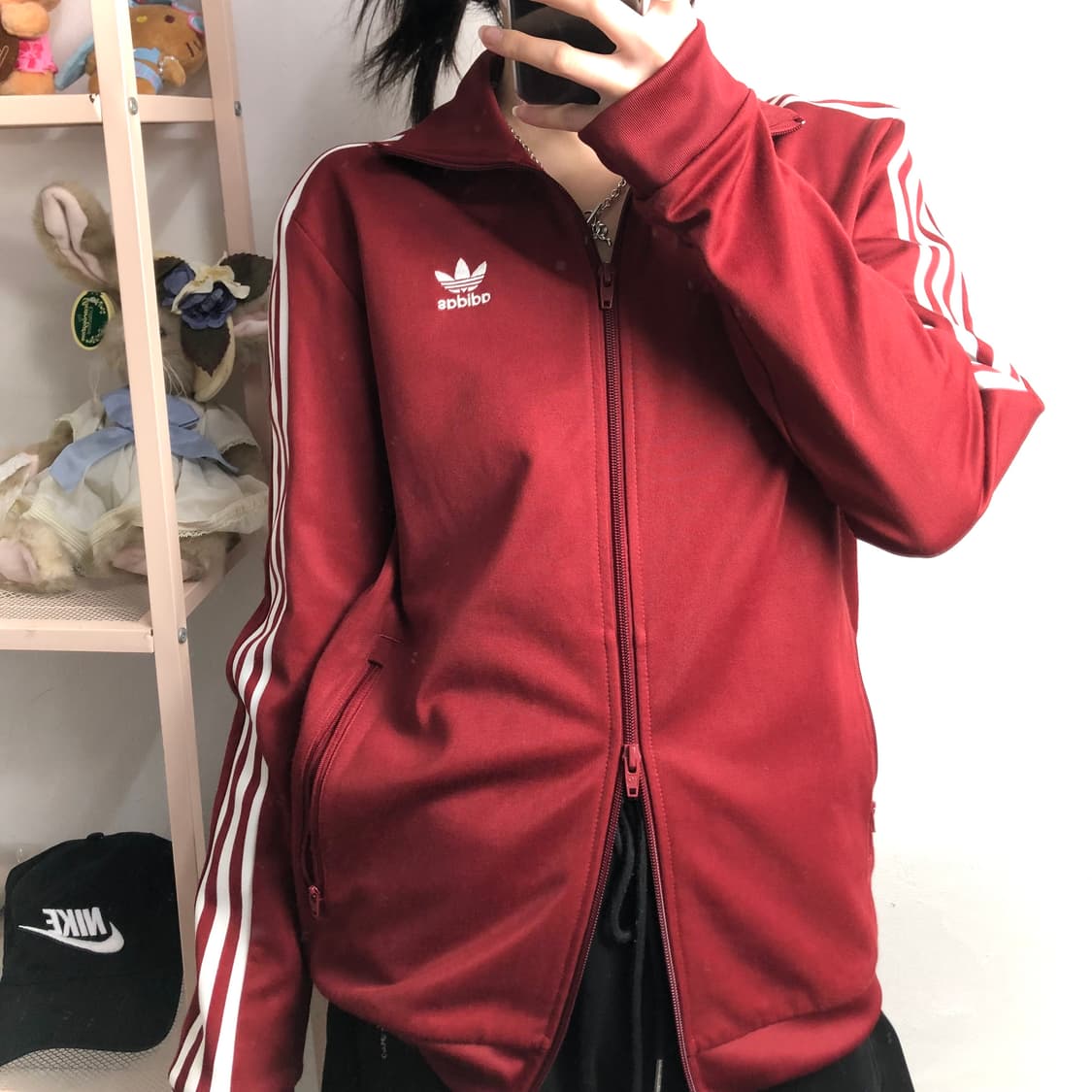 아디다스 버건디 베켄바우어 투웨이 져지 상품이미지3