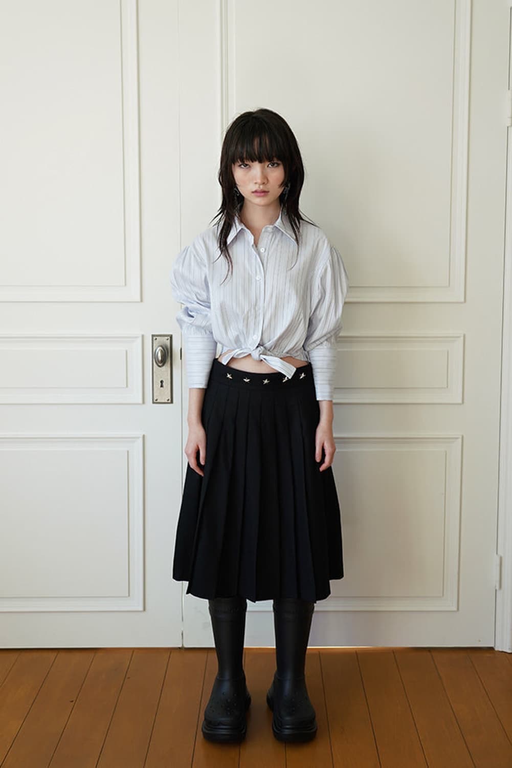 DARED bikini line metal stripe shirt 상품이미지2