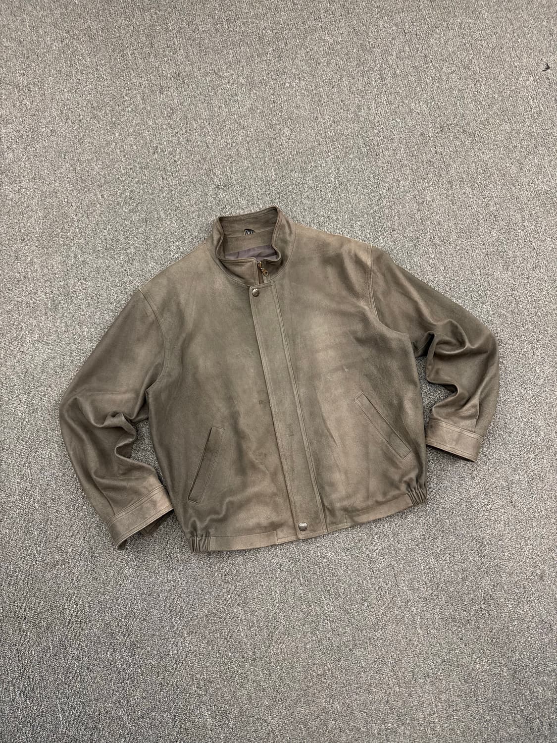 L)Partina 빈티지 스웨이드 레더 가죽 헤링턴 자켓 상품이미지2