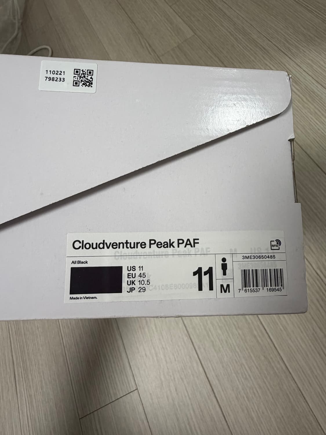 [290] 온 러닝 파프 클라우드벤쳐 피크 올 블랙 상품이미지7