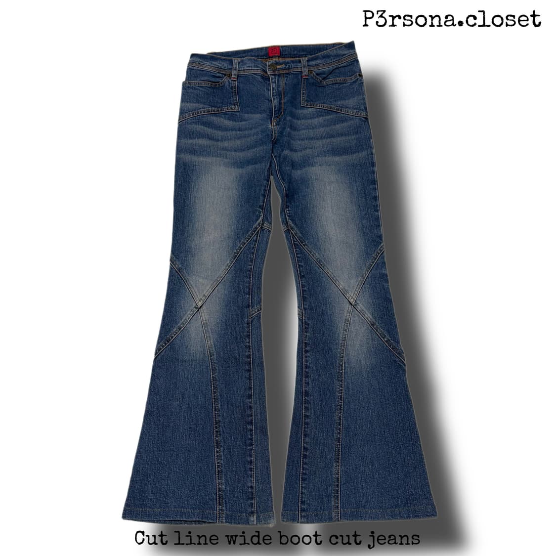 Cut line wide boot cut jeans  상품이미지1