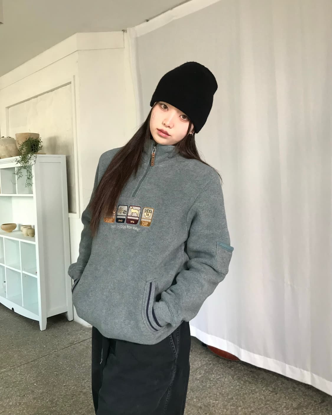 그레이블루 퍼피 하프집업 상품이미지3