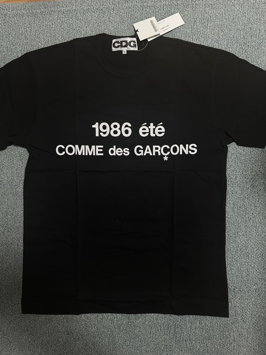 CDG 1986 꼼데가르송 티셔츠 블랙 XL 상품이미지1