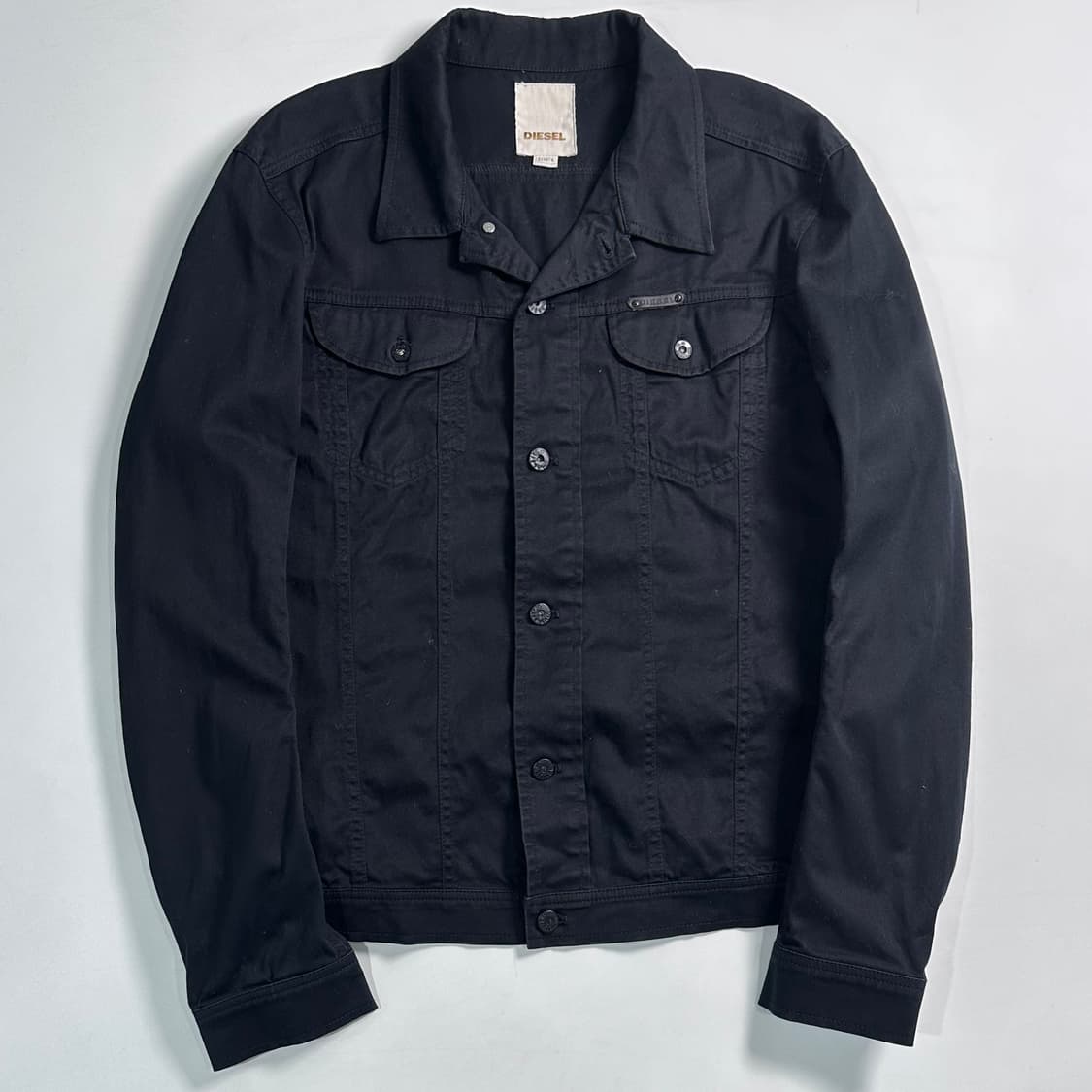 디젤 블랙 코튼 트러커 자켓   상품이미지1
