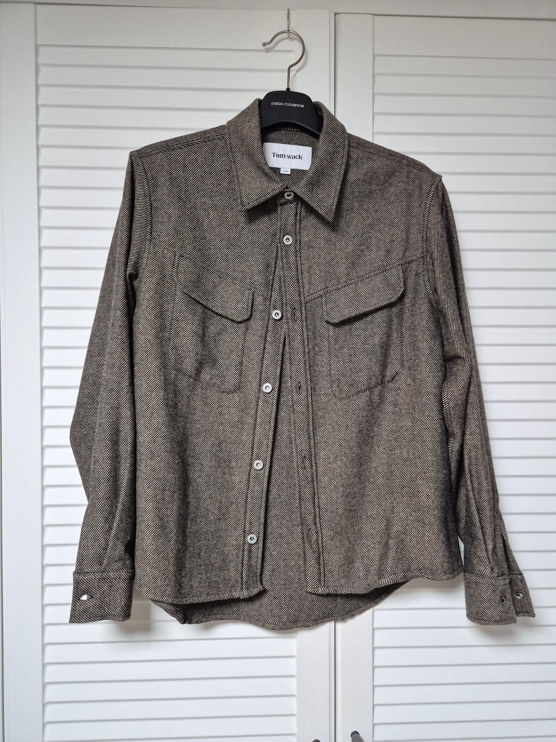(M/48)토니웩 Brushed Wool Welt Pocket Shirt 상품이미지2