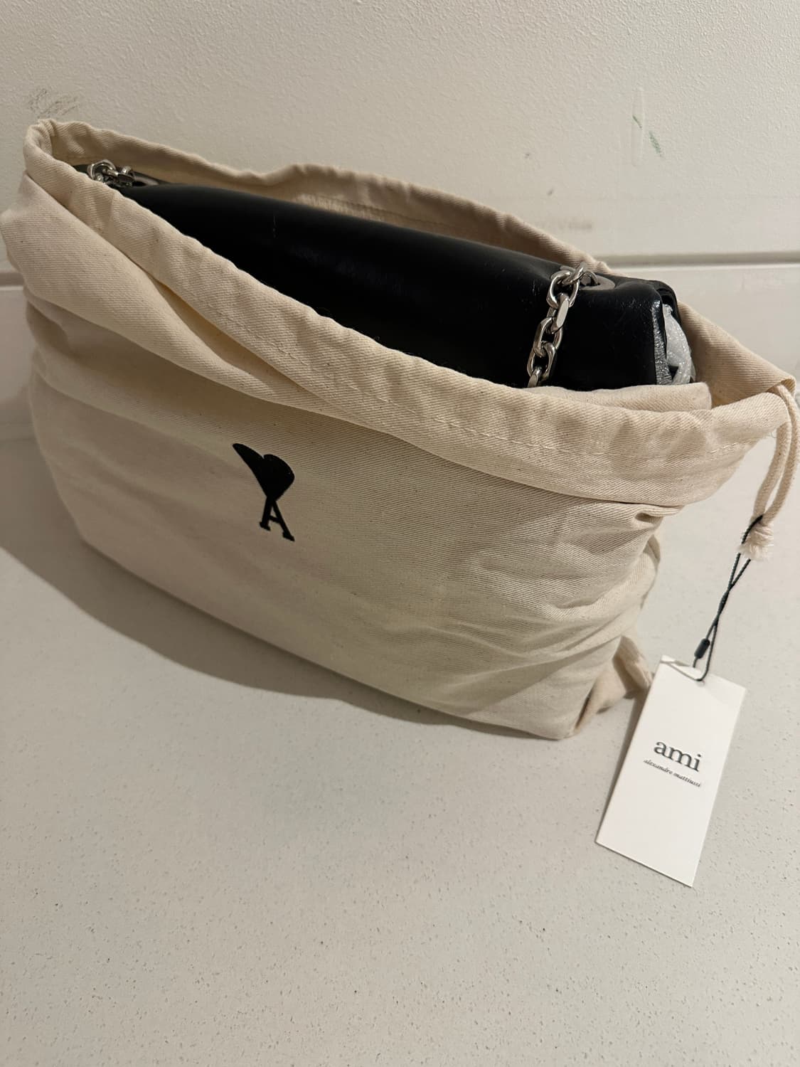 Ami - 불레 부 블랙 가죽 숄더 백 상품이미지2