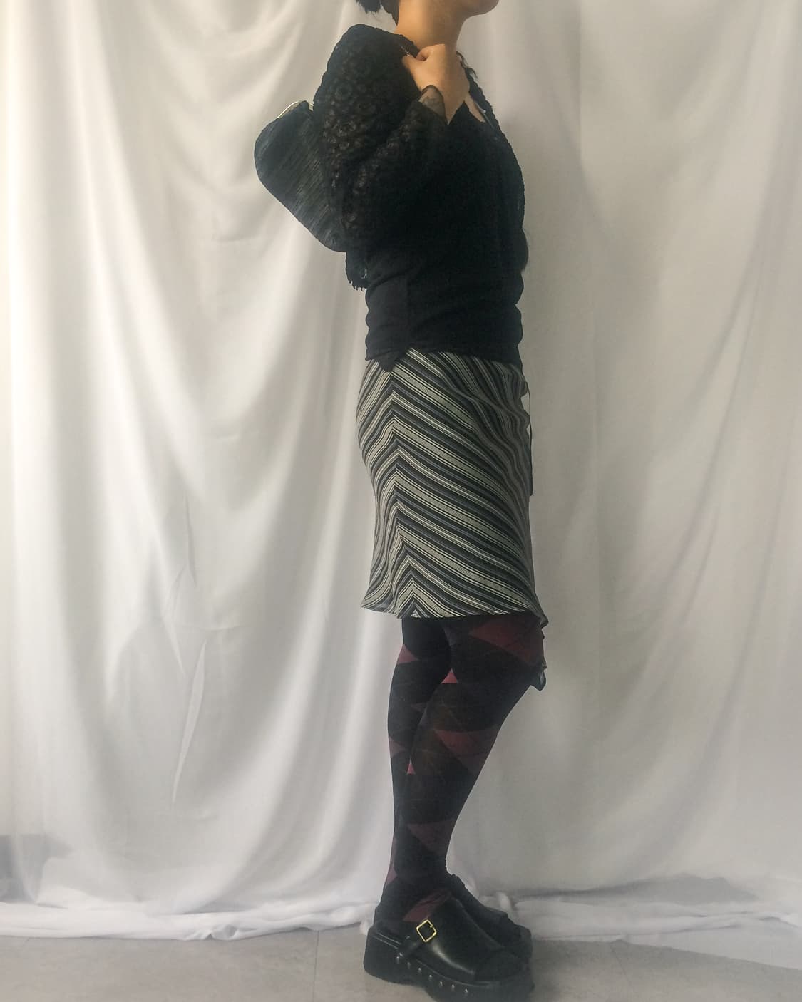 argyle pattern stocking 상품이미지4