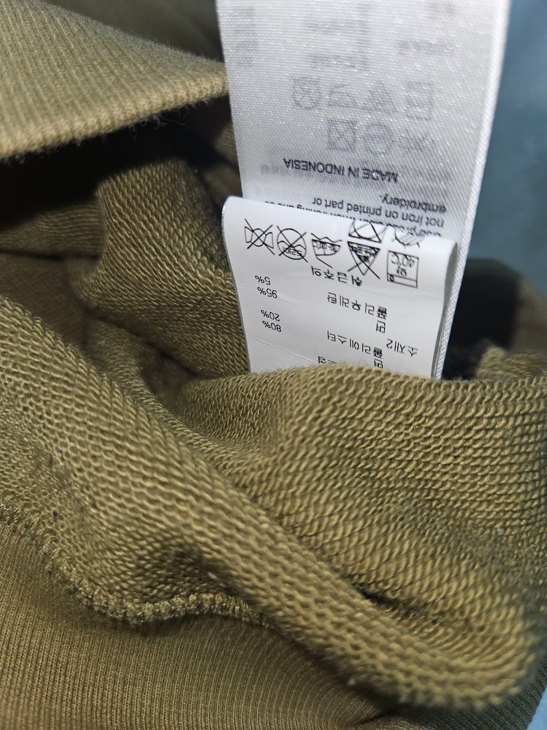 챔피온 베이직C로고 후드티셔츠 카키 L사이즈  상품이미지5