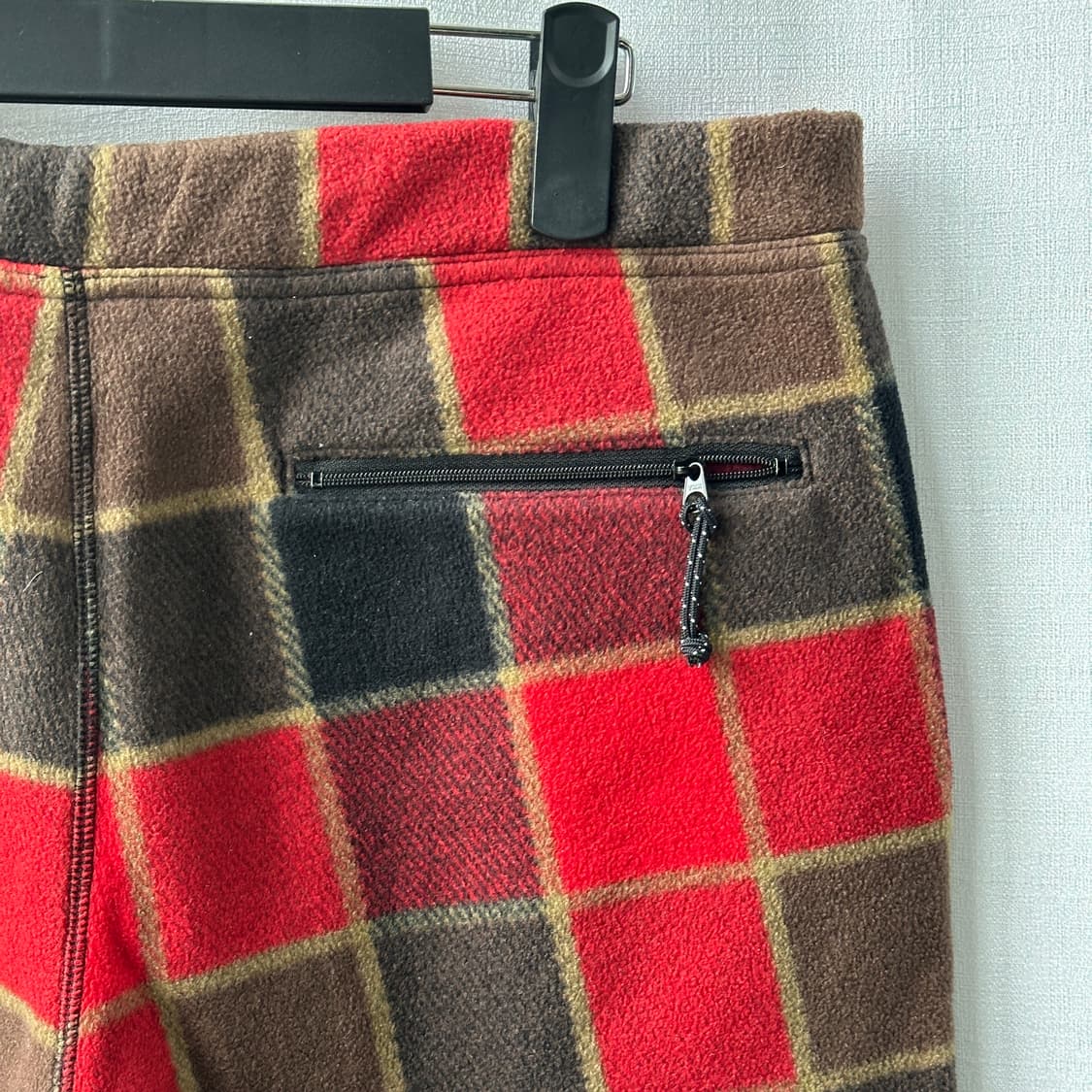 컬럼비아 Columbia 체크 플리스 스트레이트 팬츠 레드 M 상품이미지8