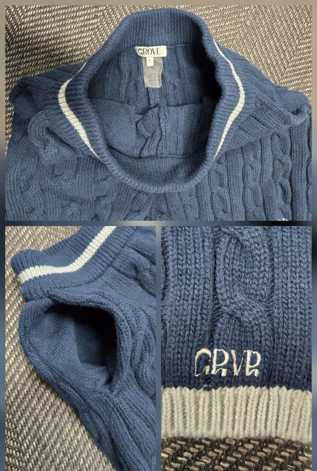 글로브 CHVR 니트 크롭 가디건 + 반바지 세트 니트집업 상품이미지4