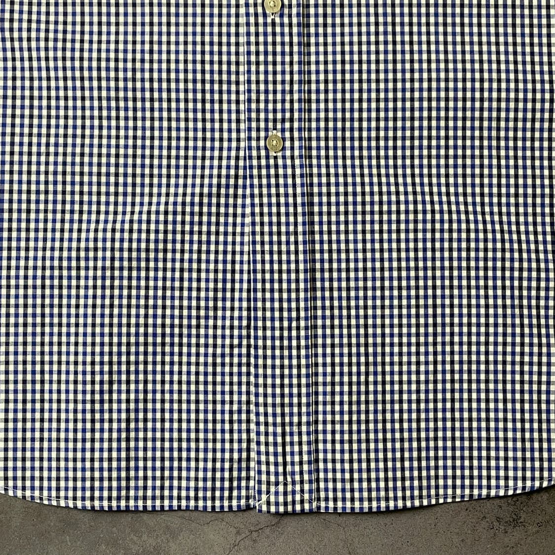 RALPH LAUREN 랄프로렌 빈티지 블루블랙 체크 코튼셔츠 상품이미지3