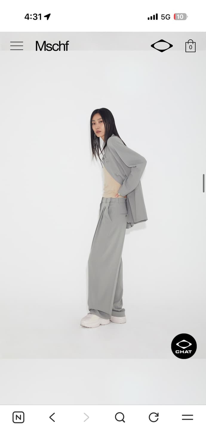 미스치프 와이드 턱 슬랙스  상품이미지2