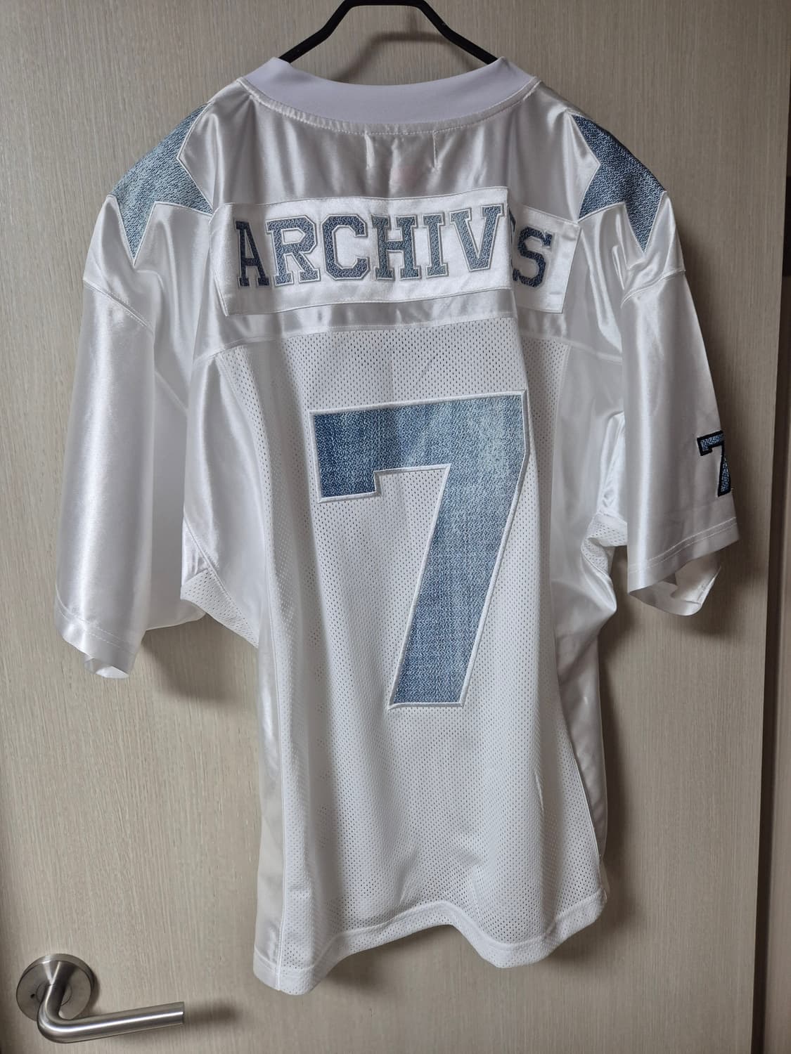 (새제품) 2000 아카이브 풋볼 셔츠 데님 반팔 상품이미지4