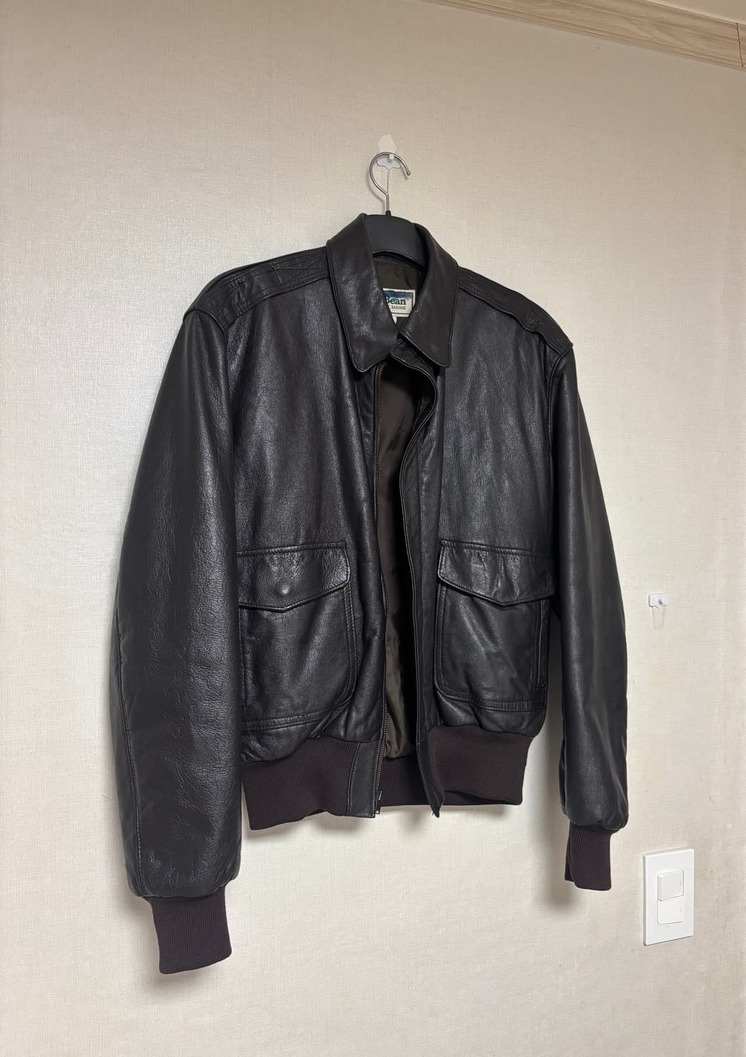 80s 엘엘빈 고트스킨 A2 레더 자켓 상품이미지1