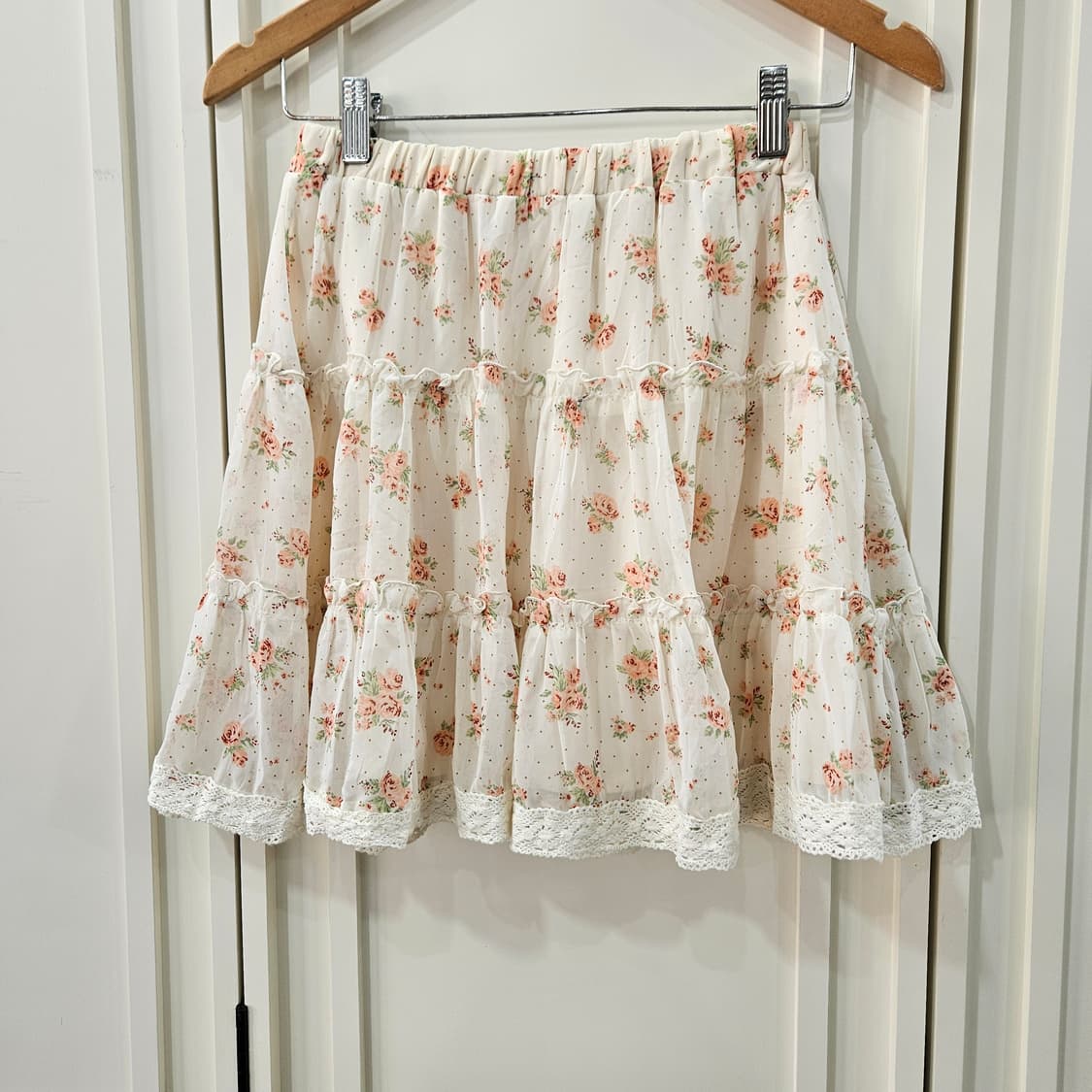 플라워 캉캉 레이스 스커트 상품이미지1